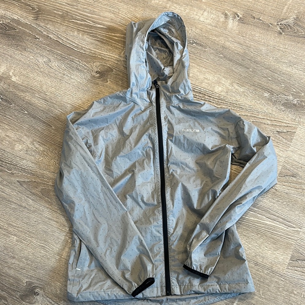 Burton Gray Raincoat Lightweight Water-Resistant